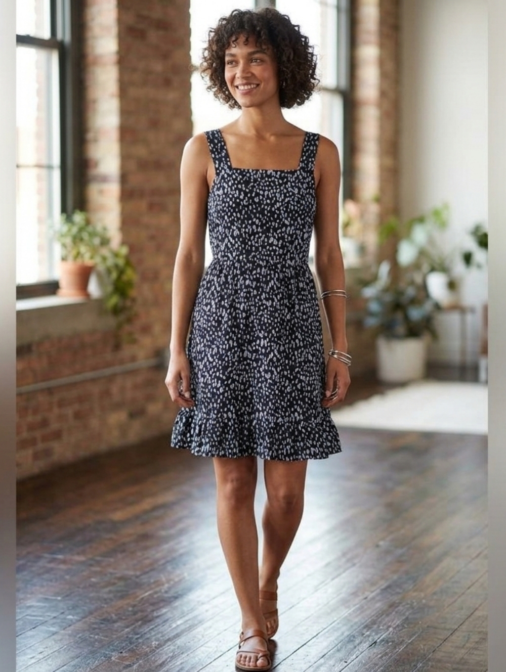 Gilli Abstract Print Midi Dress LP